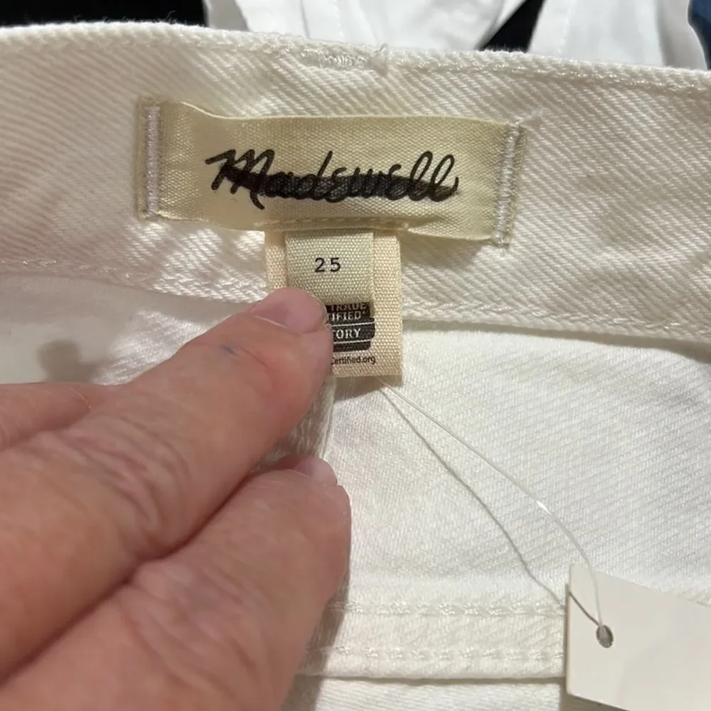 Madewell The Rilee Denim Midi Skirt Tile white NWT